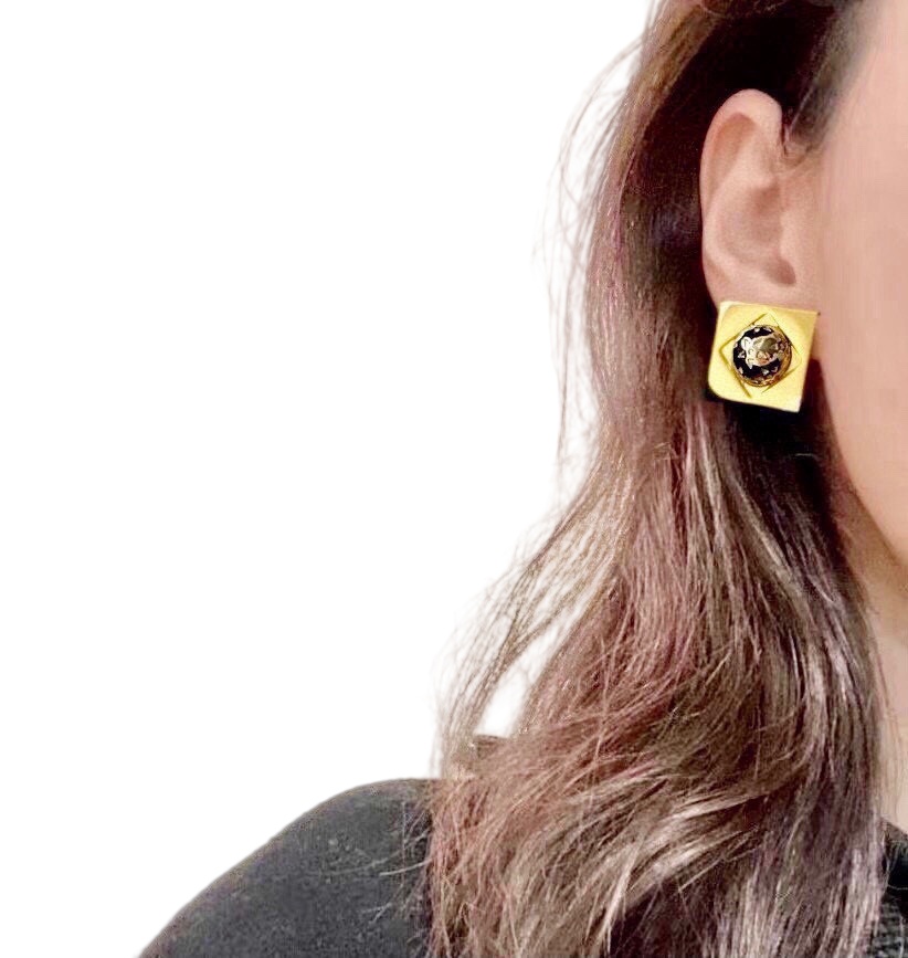 CLE030 Ciline Triomphe stud earring in metal - ccjewelryacc