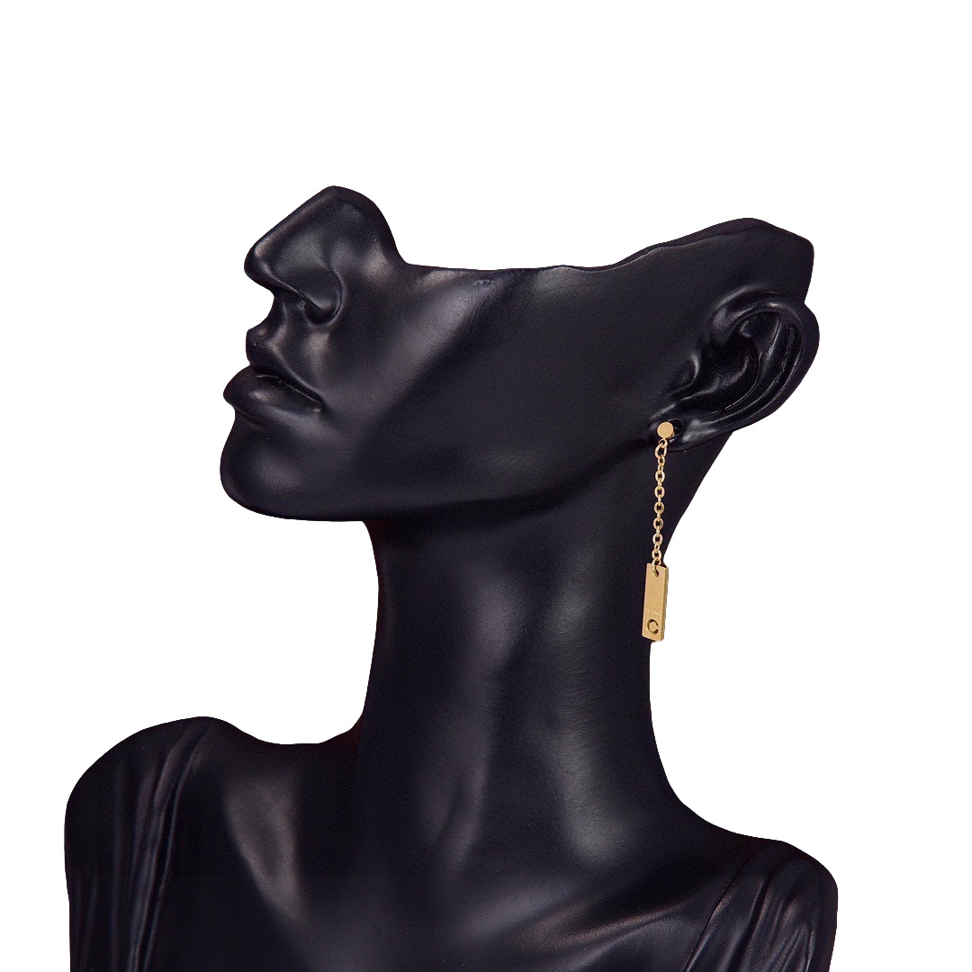 CLE006 Triomphe Drop earring in metal - ccjewelryacc