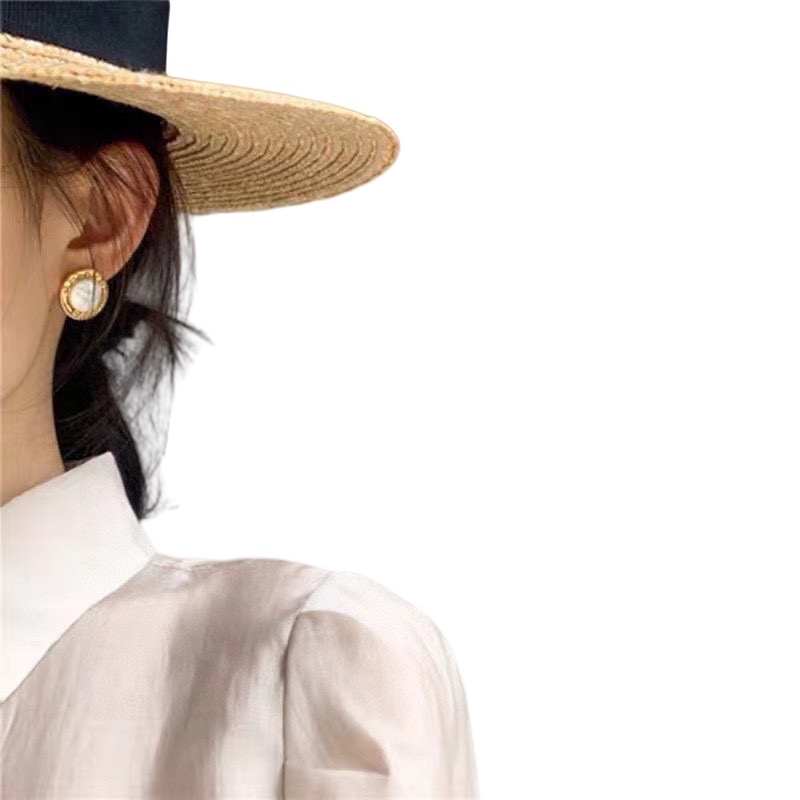 CLE053 Ciline 1980s Faux Pearl Earrings - ccjewelryacc