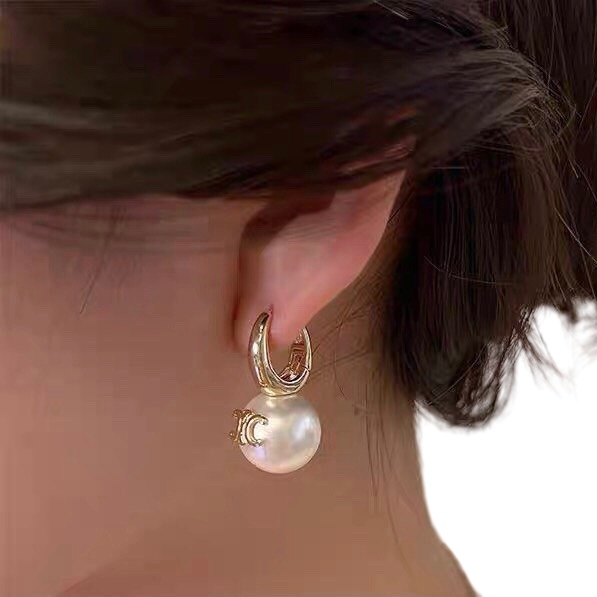 CLE033 Triomphe Pearl earrings - ccjewelryacc