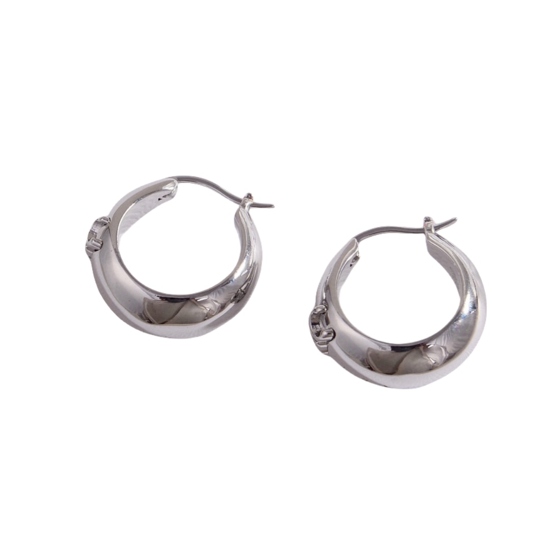 CLE008 Triomphe metal hoop earrings - ccjewelryacc