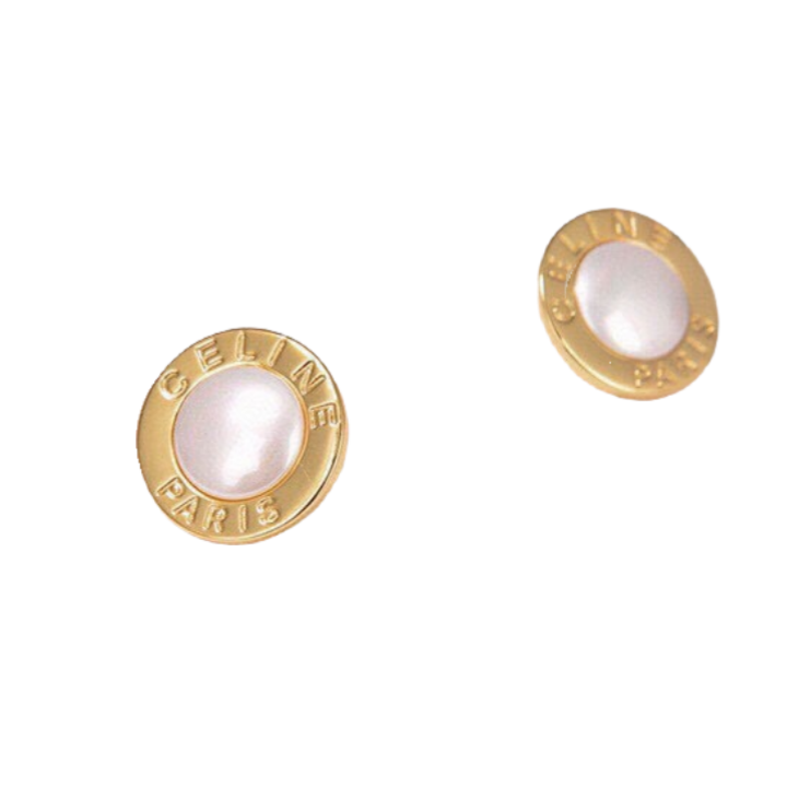 CLE053 Ciline 1980s Faux Pearl Earrings - ccjewelryacc