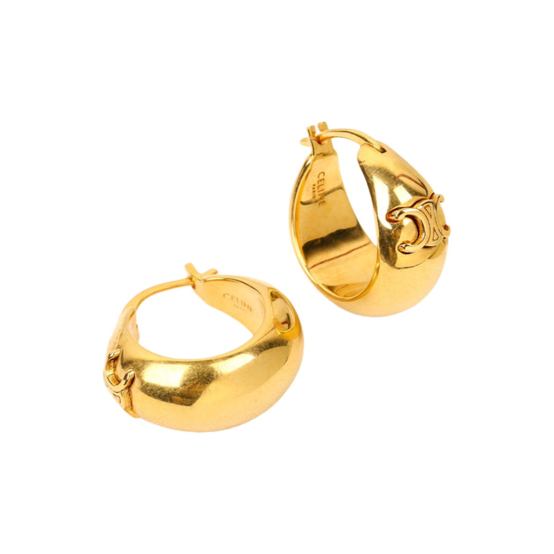 CLE008 Triomphe metal hoop earrings - ccjewelryacc