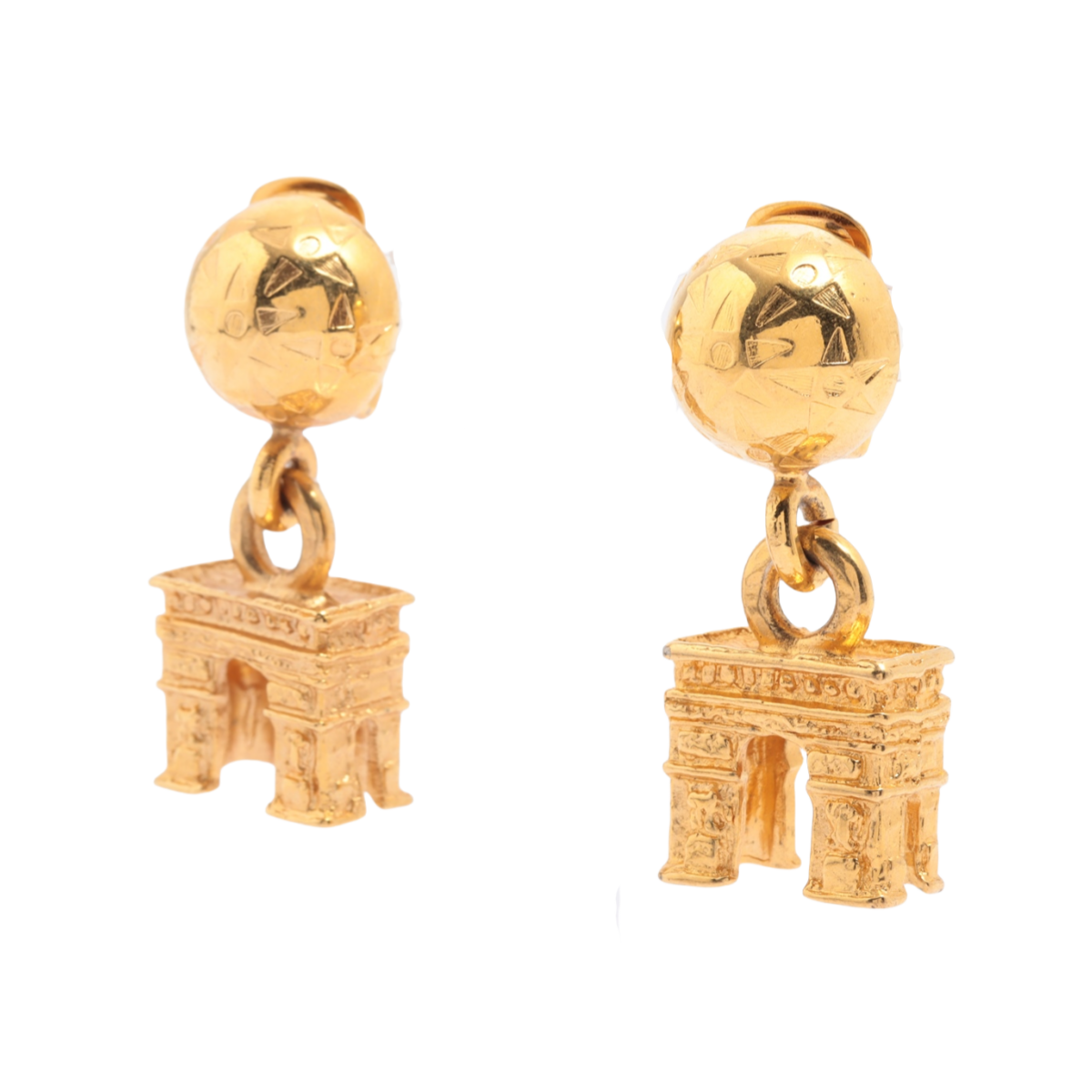 CLE043 Triomphe drop earring in metal - ccjewelryacc