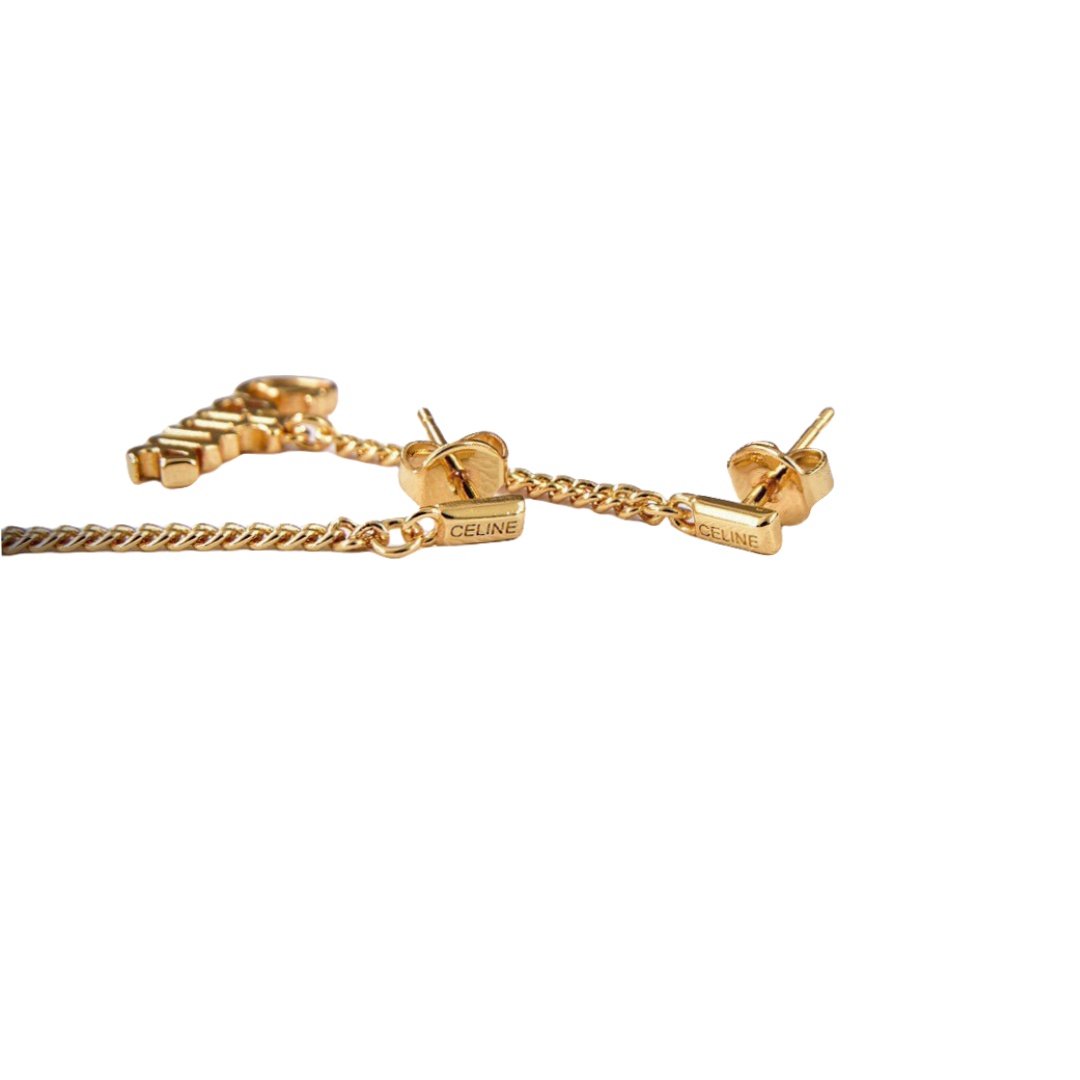 CLE022 CELINE Triomphe Letter drop earring - ccjewelryacc