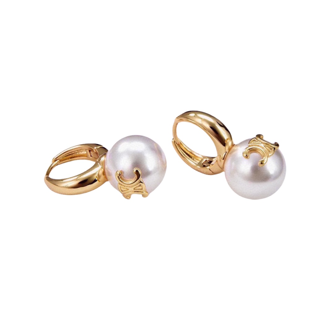 CLE033 Triomphe Pearl earrings - ccjewelryacc