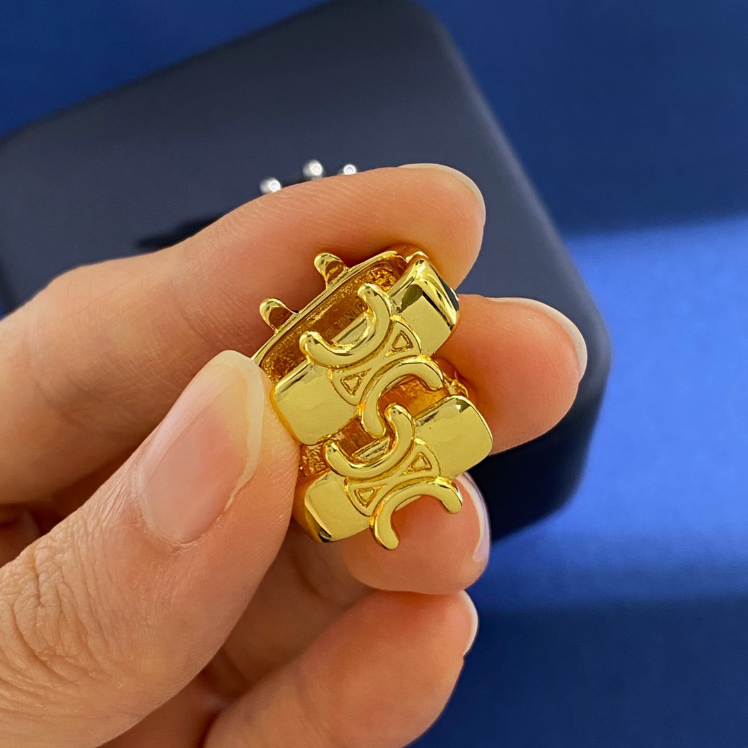 CLE052 Black full diamond Arc de Triomphe double-sided U-shaped ear clip - ccjewelryacc