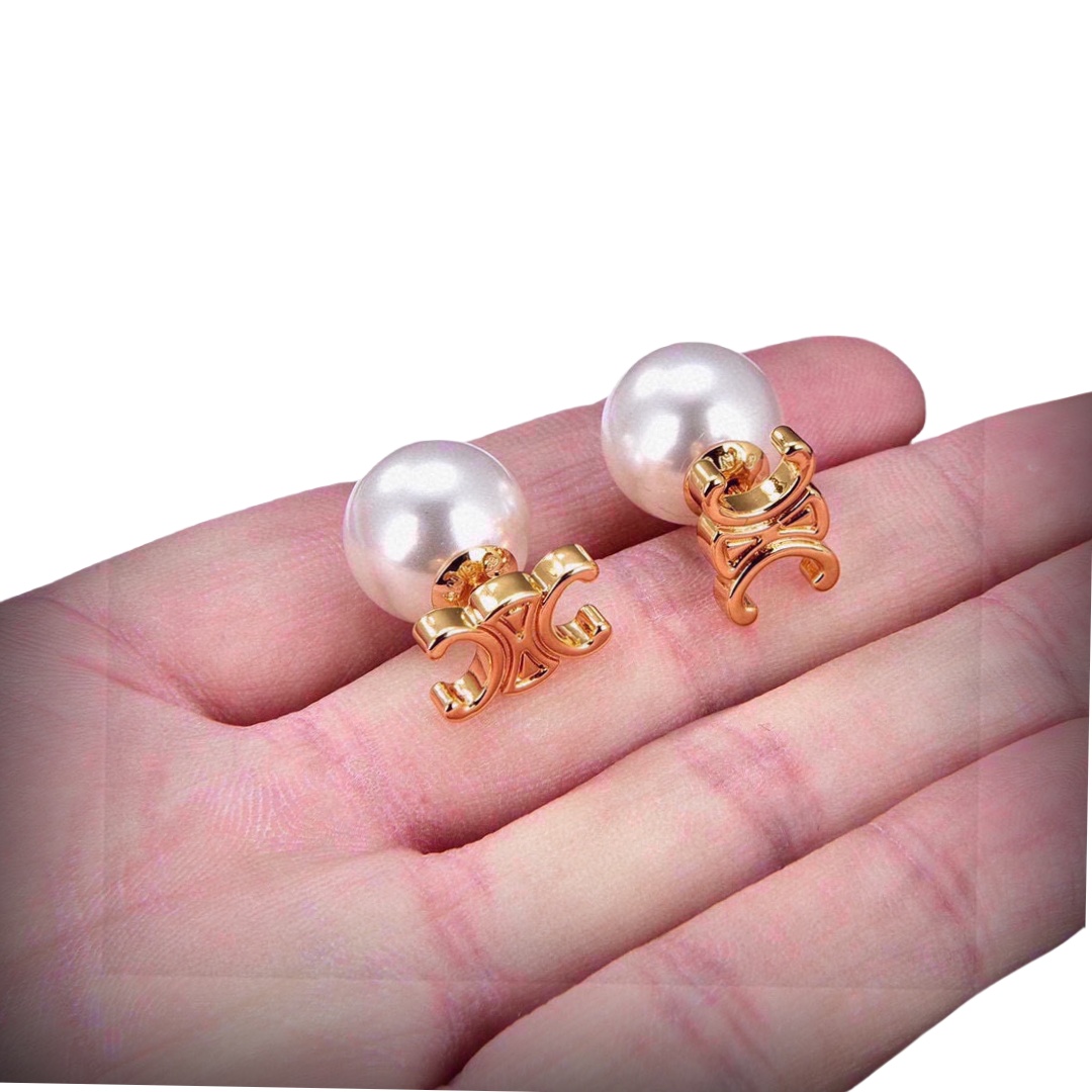 CLE005 Triomphe pearl stud earring - ccjewelryacc