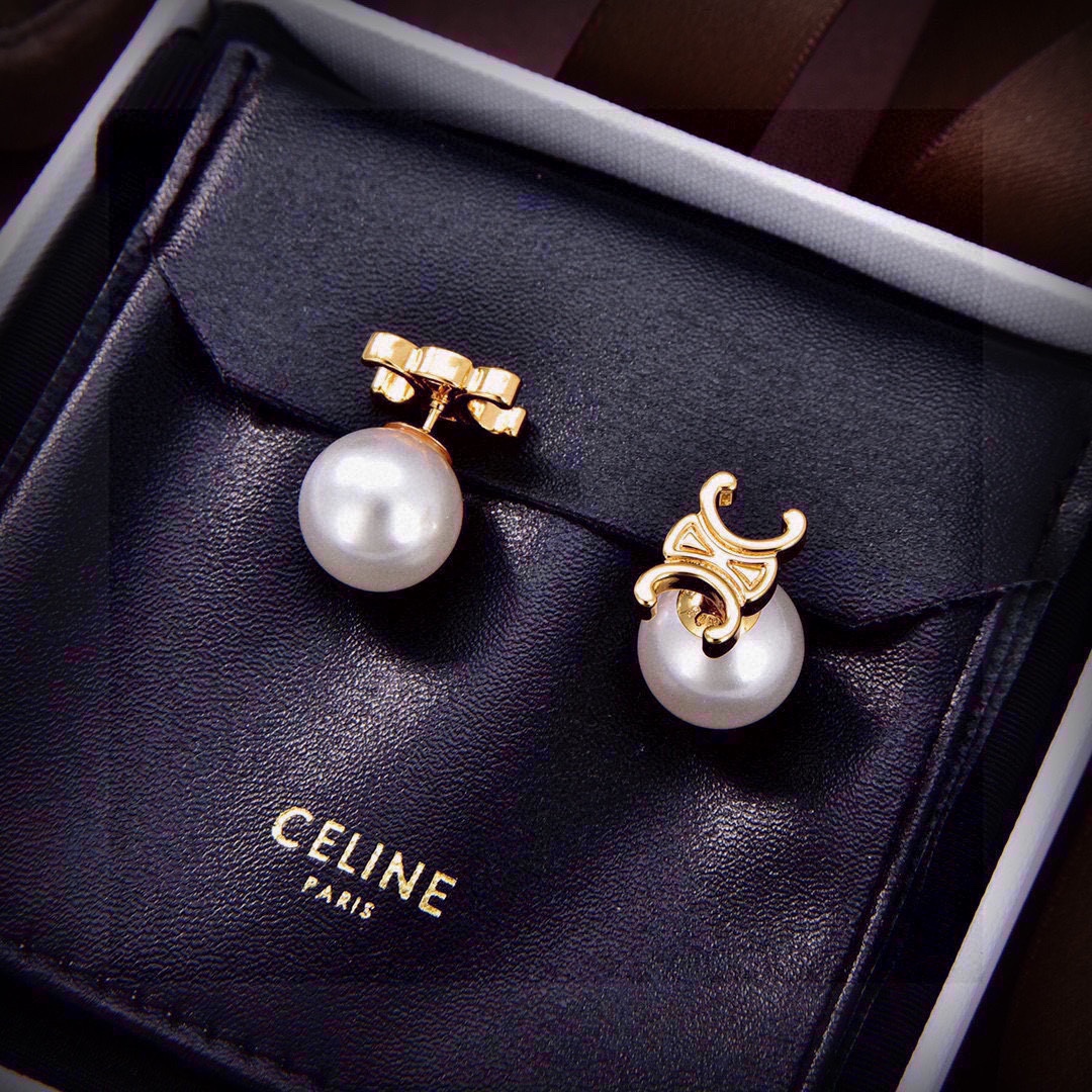 CLE005 Triomphe pearl stud earring - ccjewelryacc