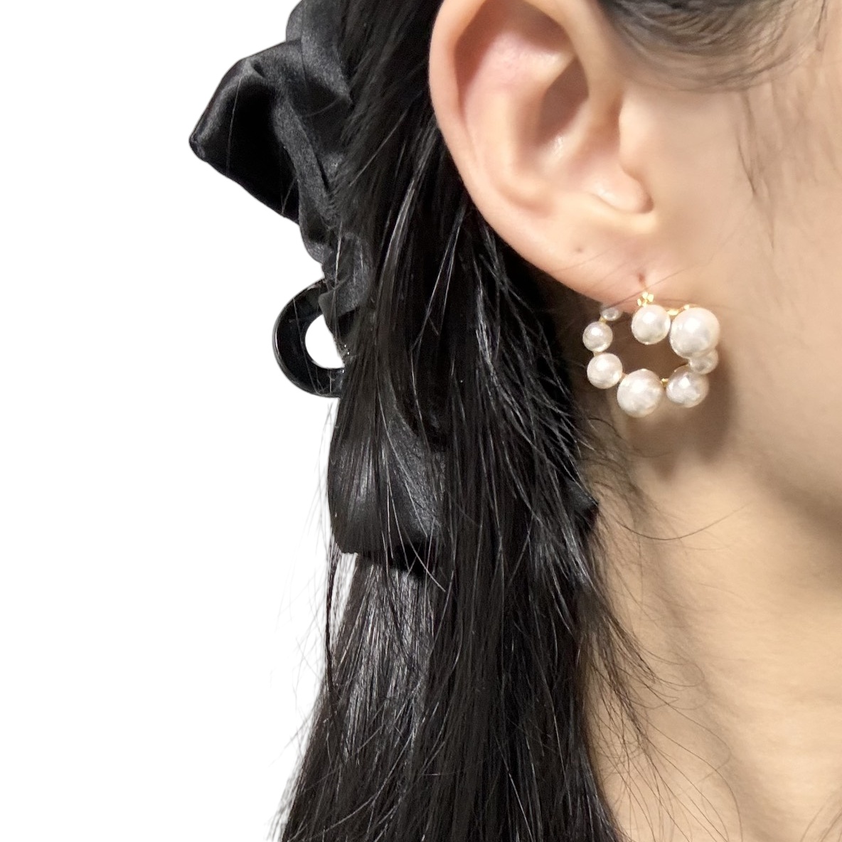 CLE055 Act de Triomphe stud earring in metal and pearl - ccjewelryacc