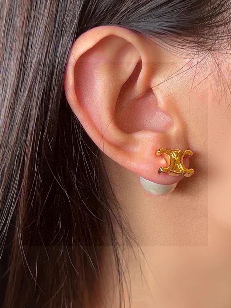 CLE005 Triomphe pearl stud earring - ccjewelryacc