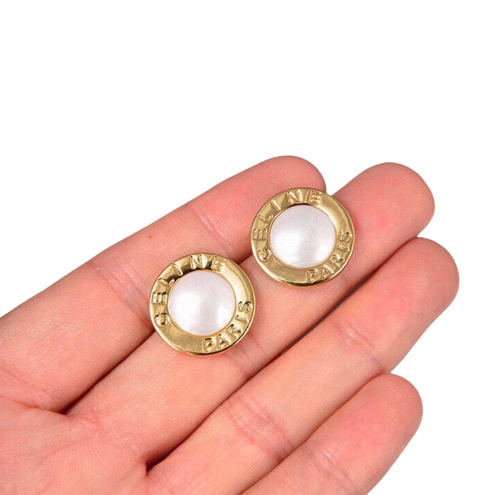 CLE053 Ciline 1980s Faux Pearl Earrings - ccjewelryacc