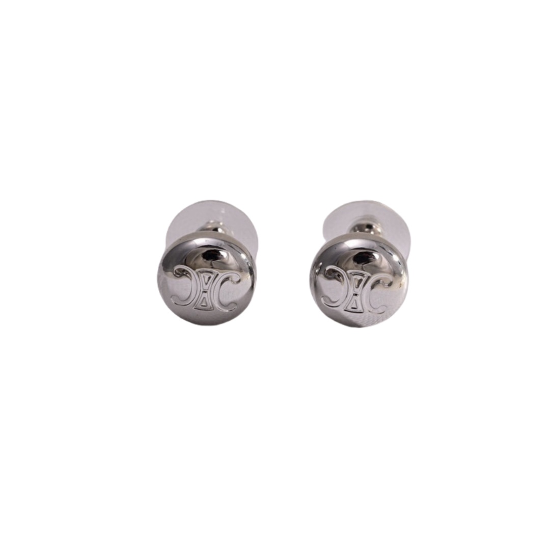 CLE049 Act de Triomphe logo stud earring in metal - ccjewelryacc