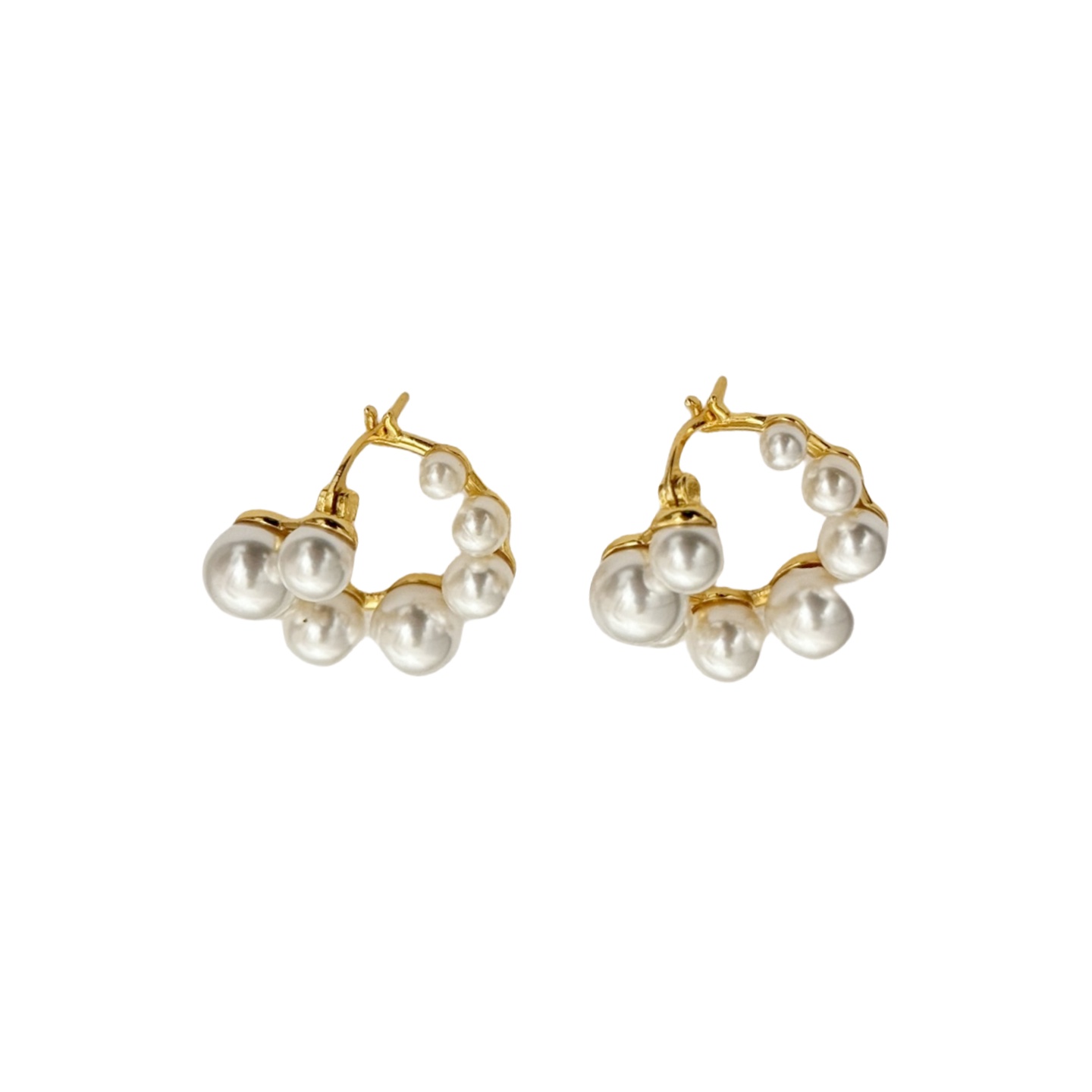 CLE055 Act de Triomphe stud earring in metal and pearl - ccjewelryacc