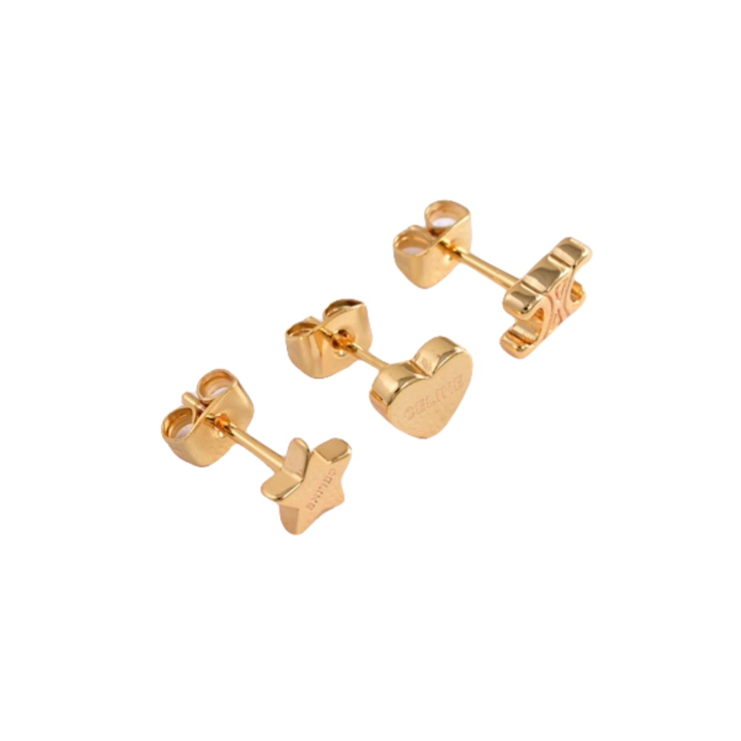 CLE004 CILINE Triomphe PRECLOUS Stud earring set of 3 - ccjewelryacc