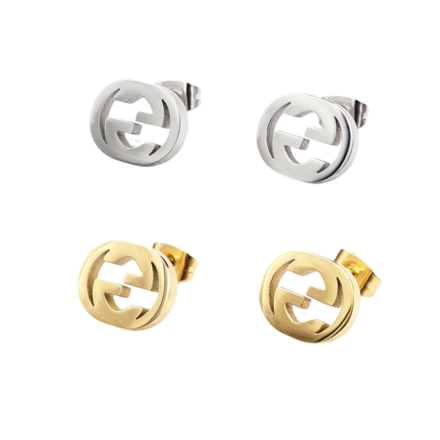 GGE005 GG Stud Earrings in metal - ccjewelryacc