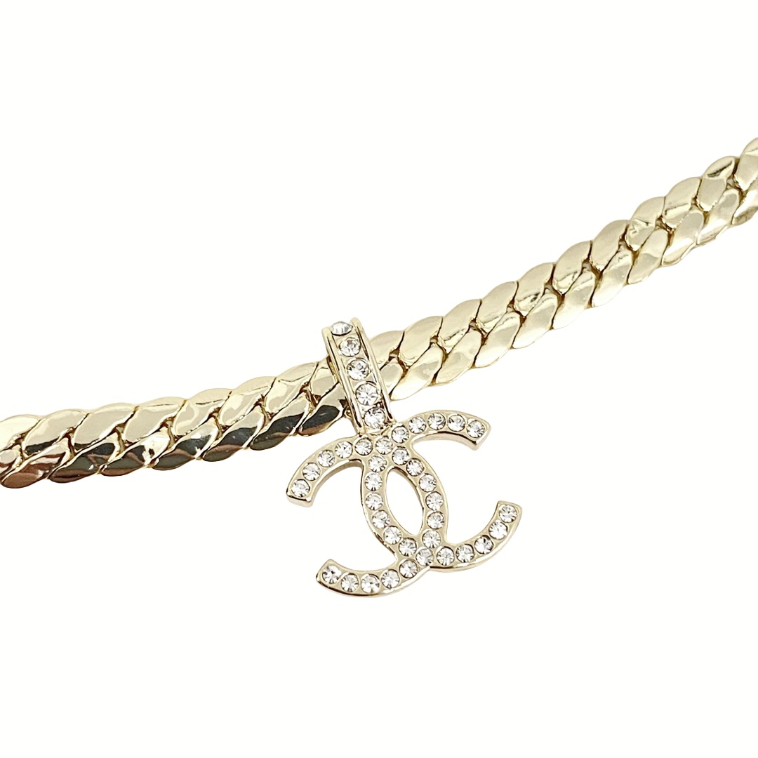 CCN312 24P CC logo pendant necklace - ccjewelryacc