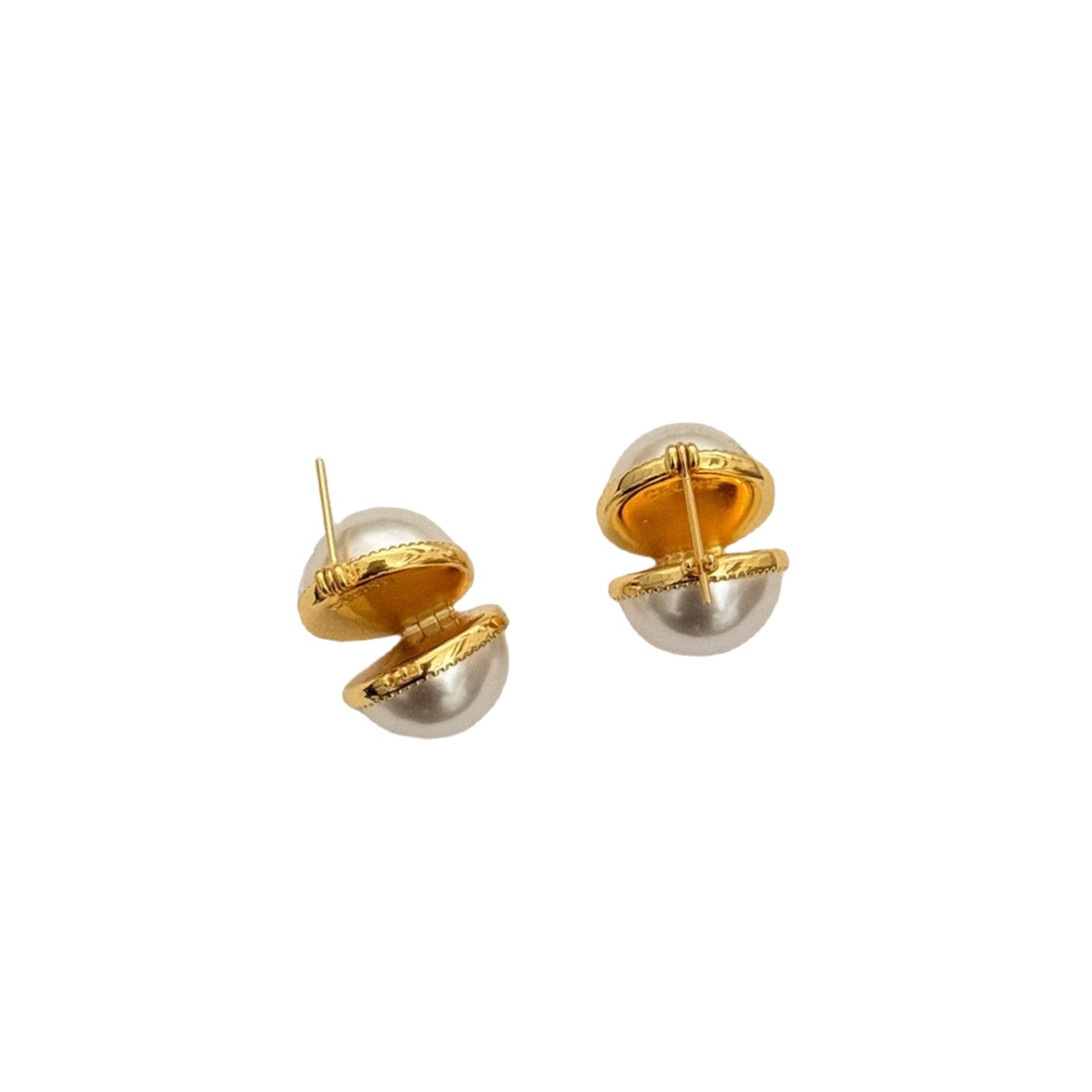 CLE064 Act de Triomphe clip earring in metal and pearl - ccjewelryacc