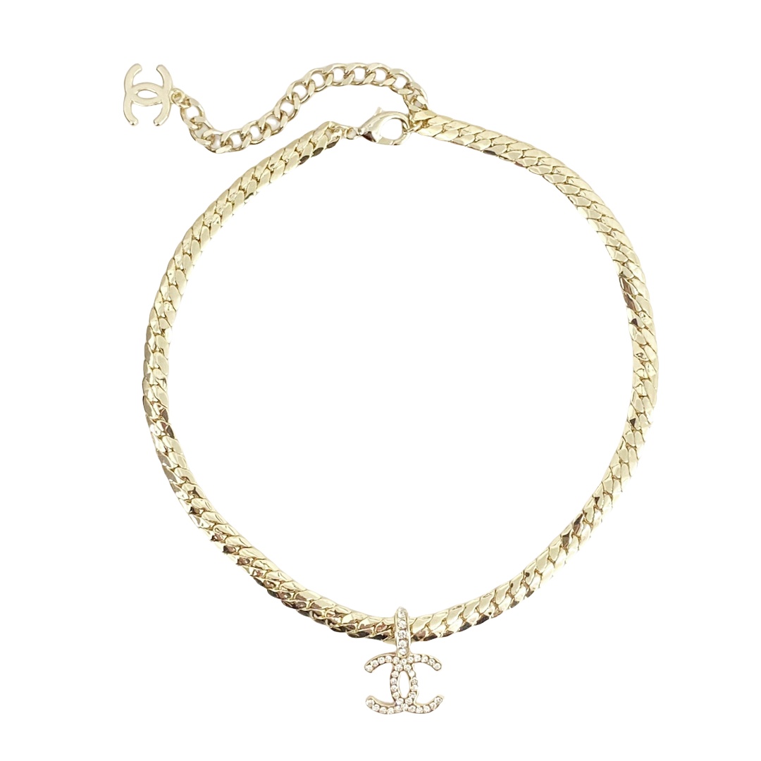 CCN312 24P CC logo pendant necklace - ccjewelryacc