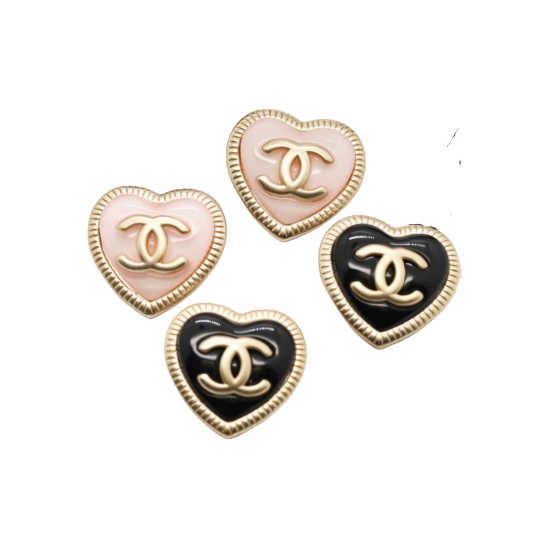 CCE387 Acrylic CC Heart stud earring - ccjewelryacc