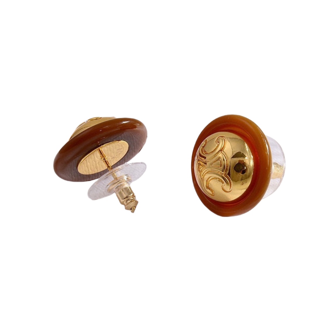CLE076 Ciline Act de Triomphe resin stud earring - ccjewelryacc