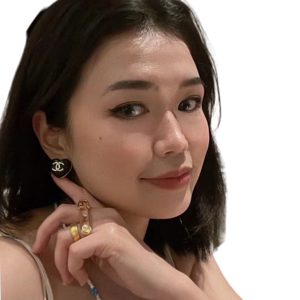 CCE481  Heart sheepskin CC stud earring - ccjewelryacc