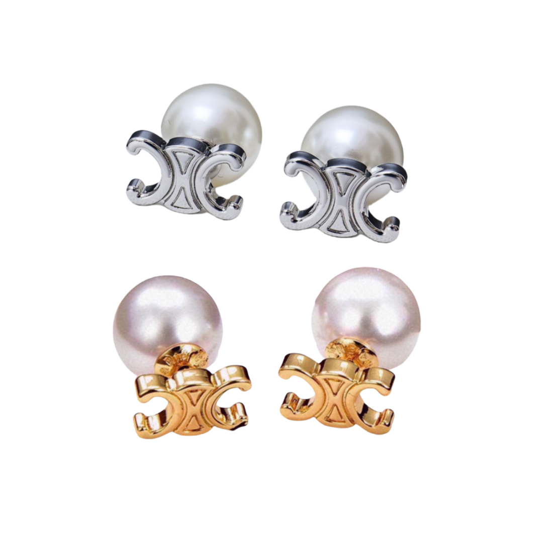 CLE005 Triomphe pearl stud earring - ccjewelryacc