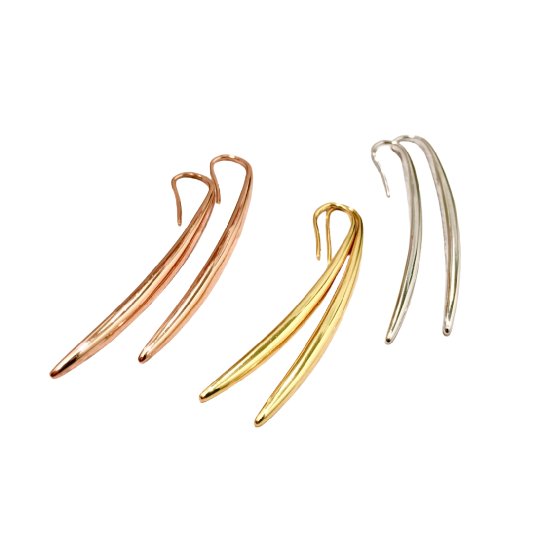 CLE073 Ciline Act de Triomphe novluno hook earring in metal - ccfashionjewelry