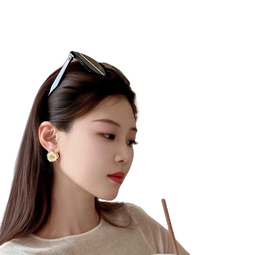 CLE061 Act de Triomphe Stud earring in metal and resin - ccjewelryacc