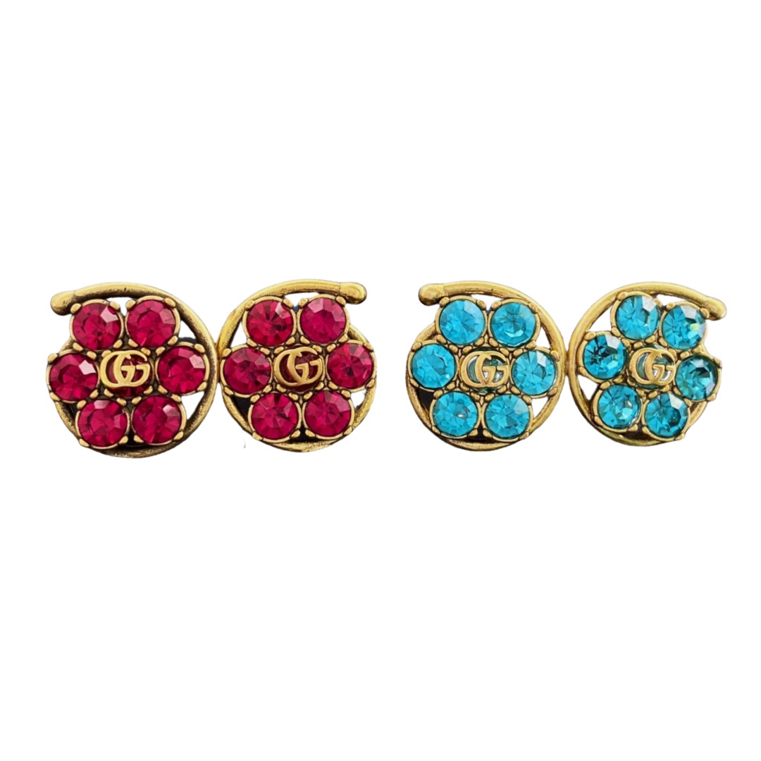 GGE060 GG Crystal stud earring - ccjewelryacc
