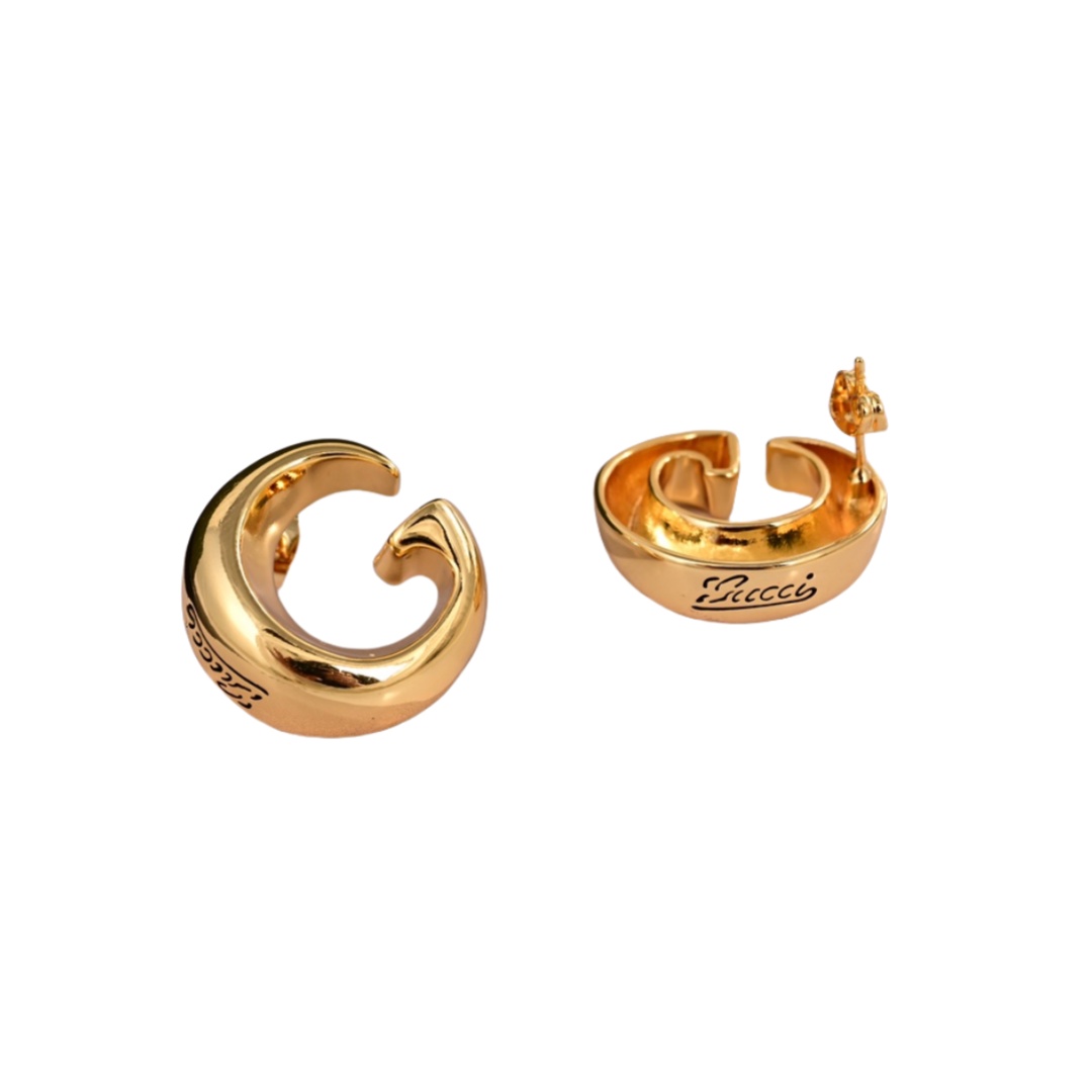 GGE027 GG Logo stud earring in metal - ccjewelryacc