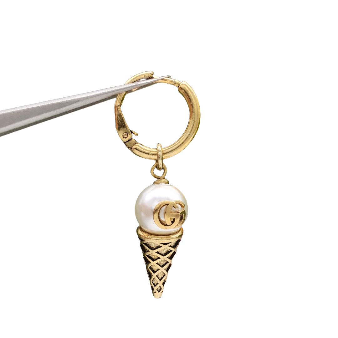 GGE045 GG ice cream cone earrings - ccjewelryacc