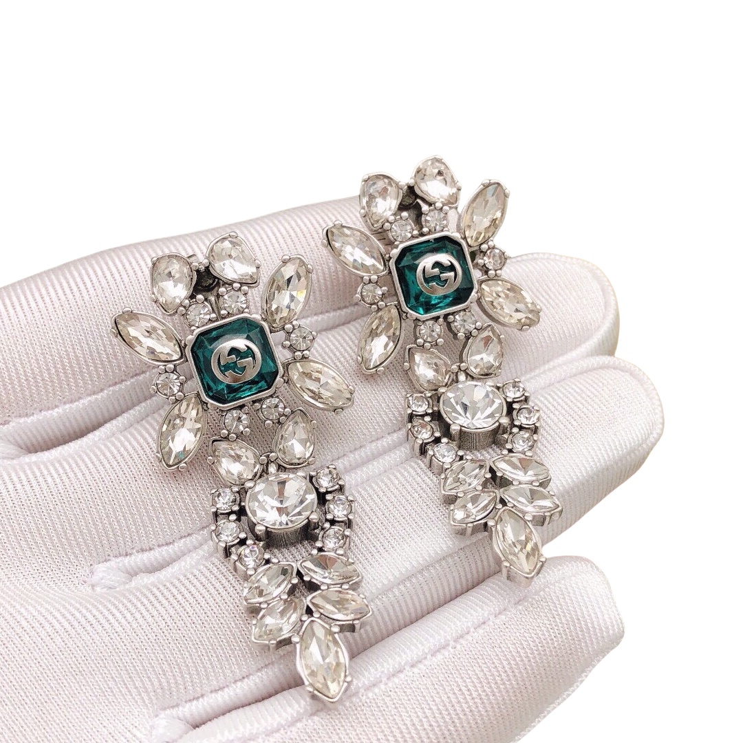 GGE041 GG Horseeye diamond stud earring - ccjewelryacc