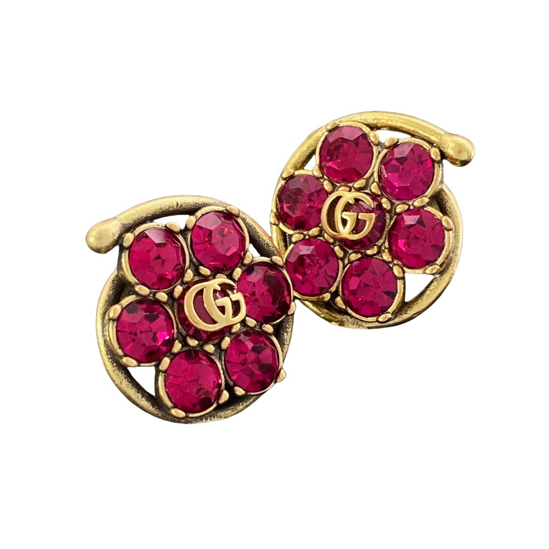 GGE060 GG Crystal stud earring - ccjewelryacc