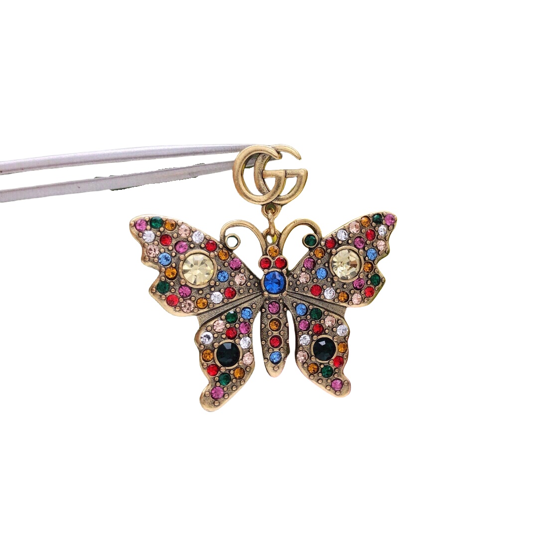 GGE044 GG Colorful butterfly Drop earring - ccjewelryacc