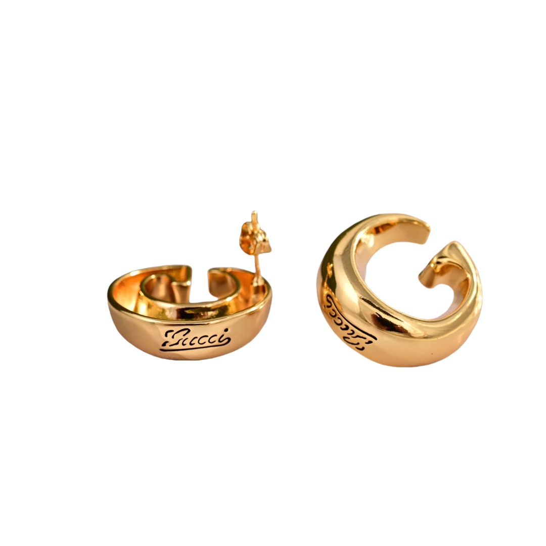 GGE027 GG Logo stud earring in metal - ccjewelryacc