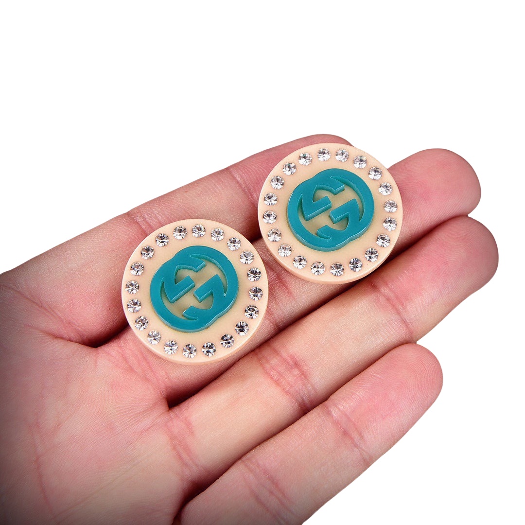 GGE032 GG resin stud earring - ccjewelryacc