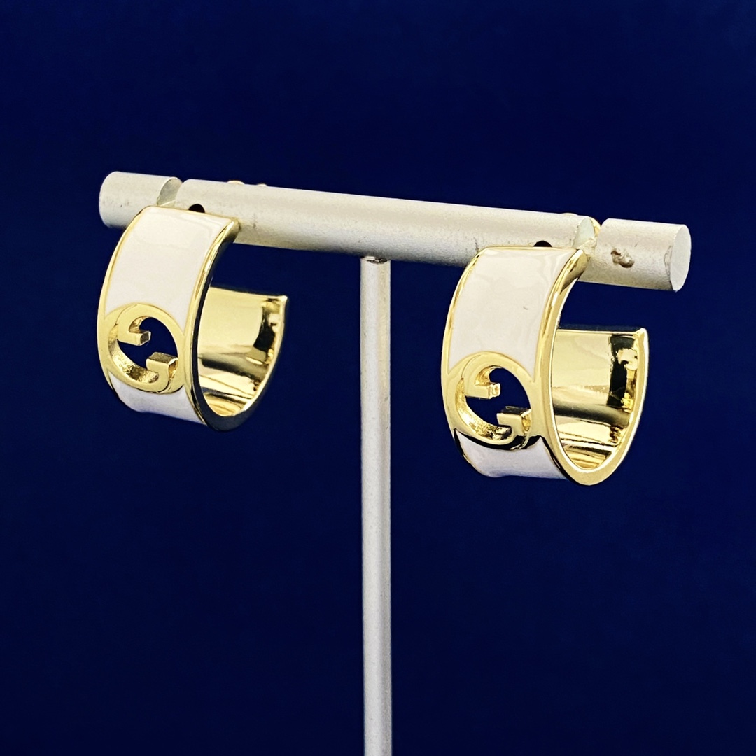 GGE029 GG Blondie enamel hoop earrings - ccjewelryacc