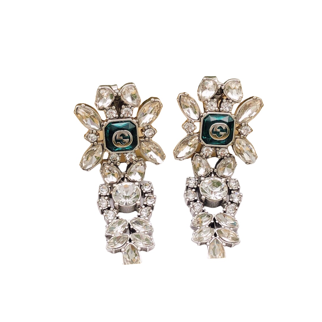 GGE041 GG Horseeye diamond stud earring - ccjewelryacc