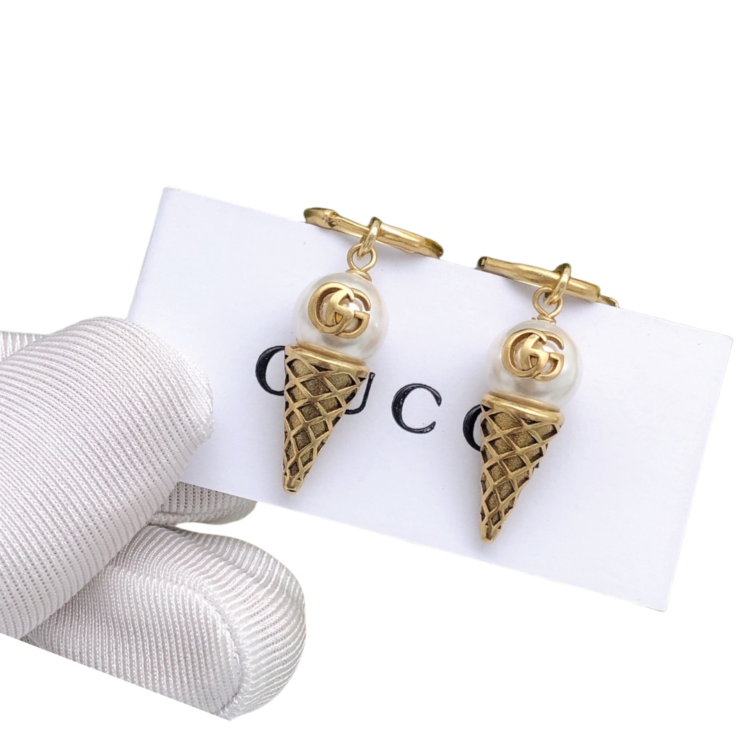 GGE045 GG ice cream cone earrings - ccjewelryacc