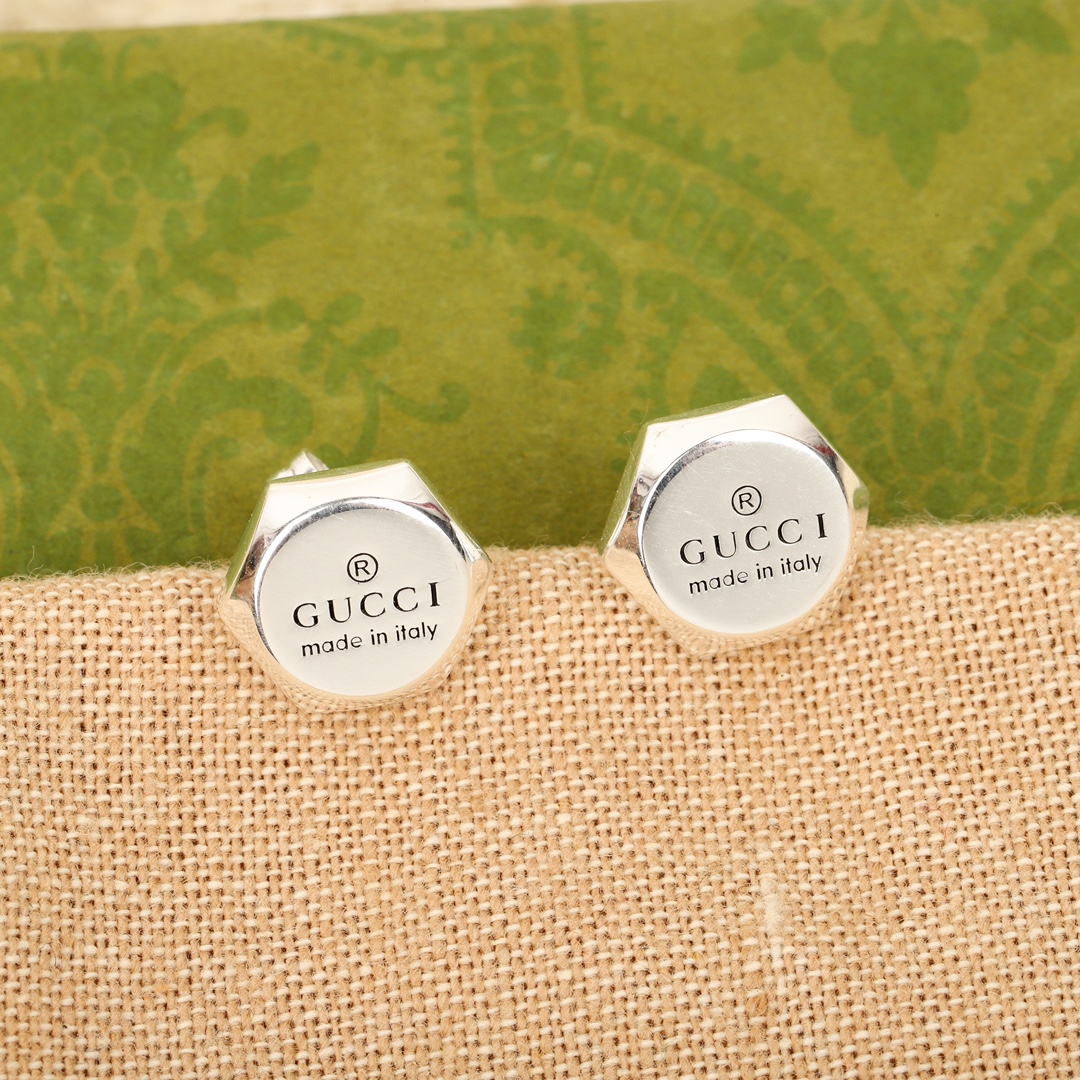 GGES001 S925 Sterling silver GG Logo stud earring - ccjewelryacc
