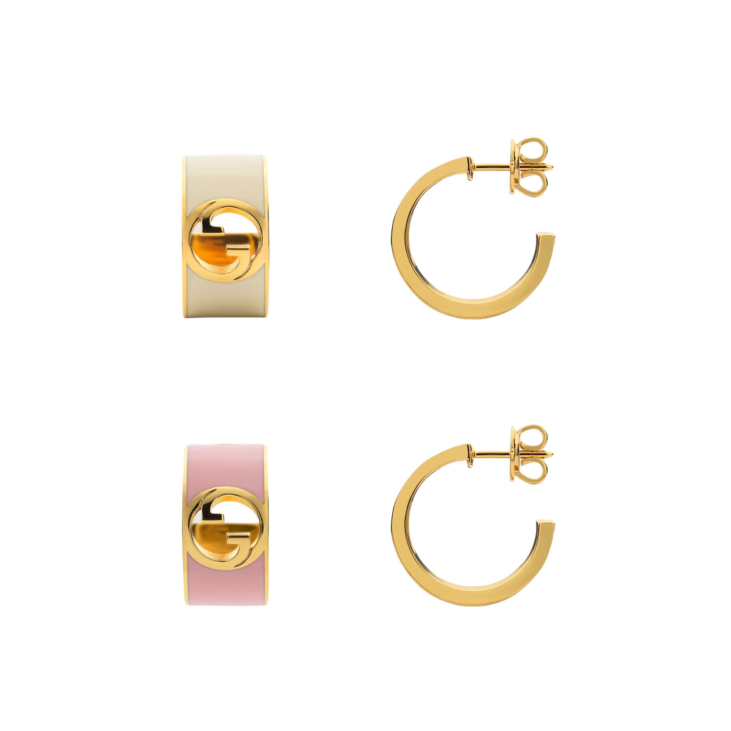 GGE029 GG Blondie enamel hoop earrings - ccjewelryacc