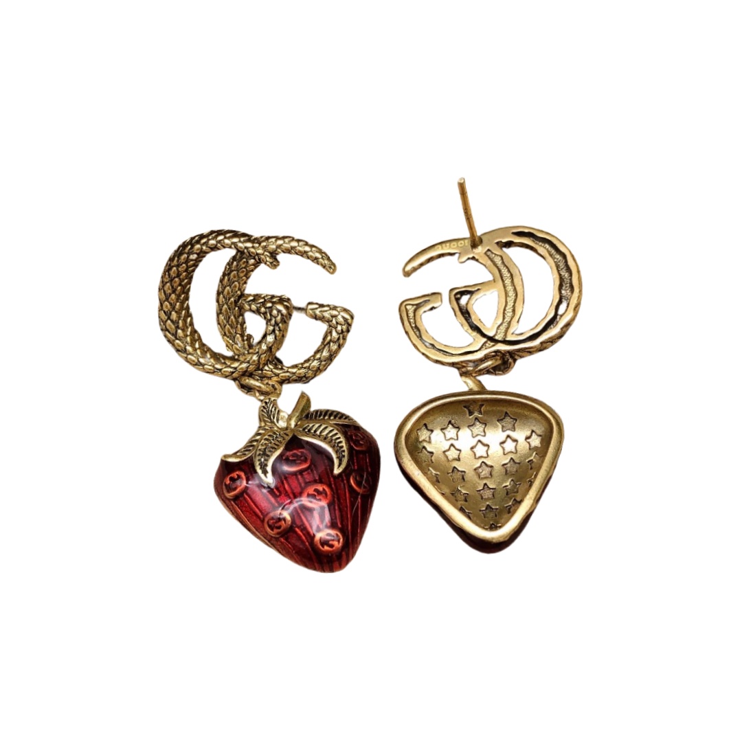 GGE031 GG strawberry earrings - ccjewelryacc
