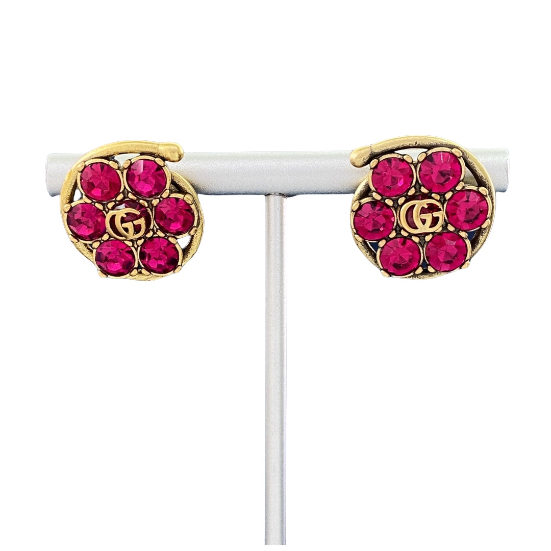GGE060 GG Crystal stud earring - ccjewelryacc