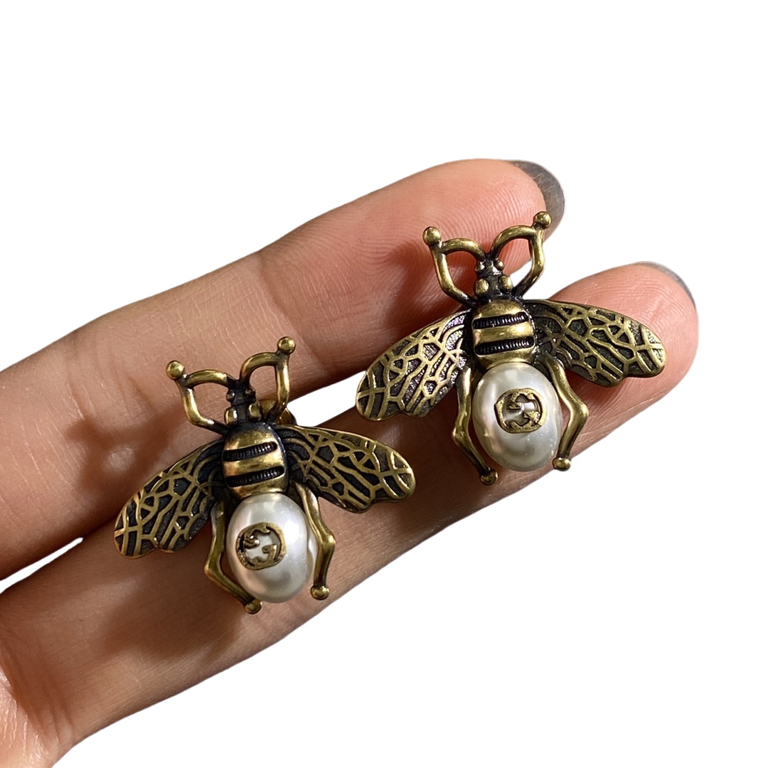 GGE019 Vintage GG Bee earrings - ccjewelryacc