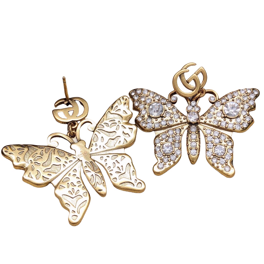 GGE044 GG Colorful butterfly Drop earring - ccjewelryacc