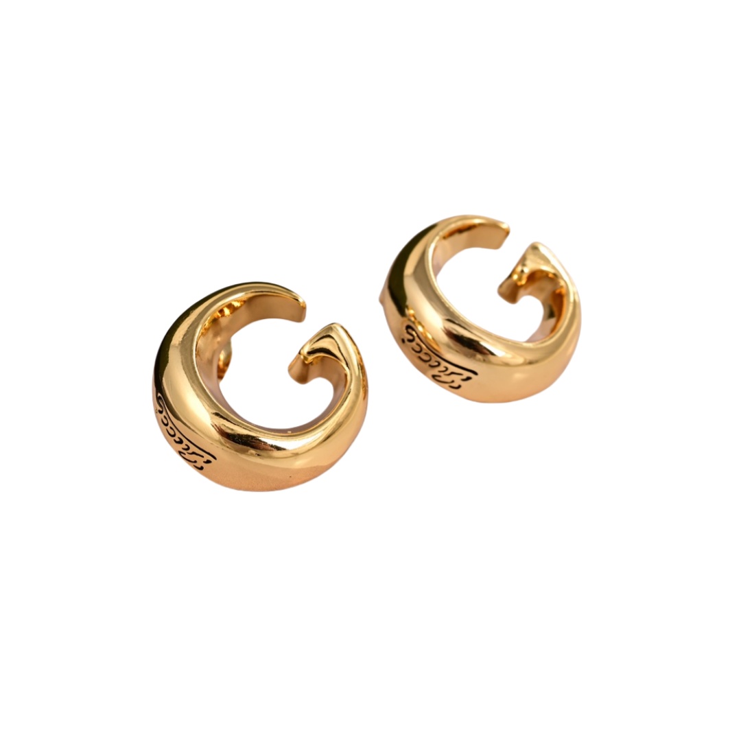 GGE027 GG Logo stud earring in metal - ccjewelryacc