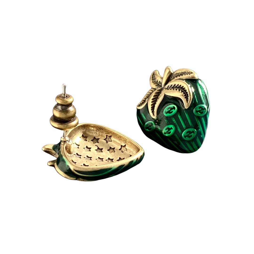 GGE031 GG strawberry earrings - ccjewelryacc