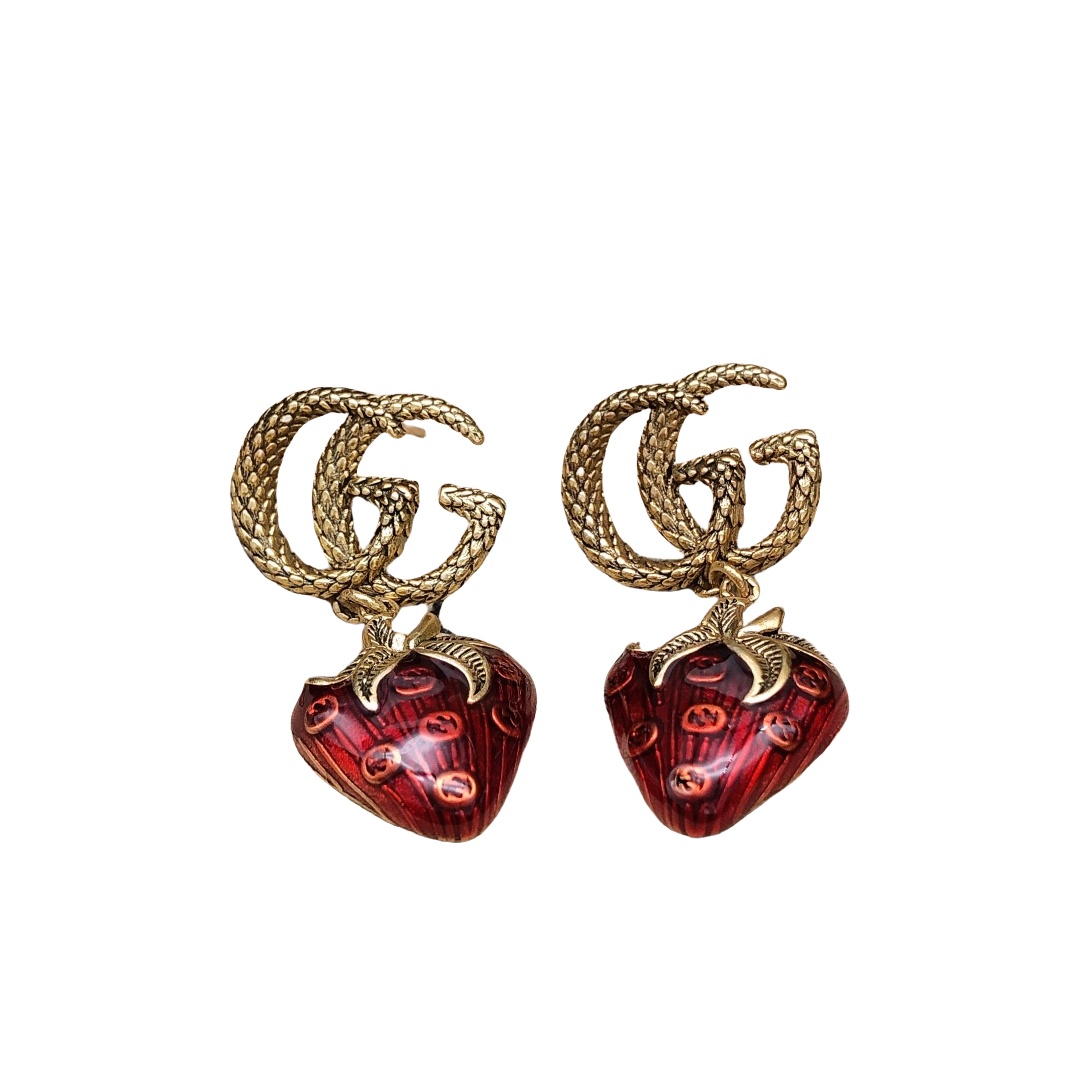 GGE031 GG strawberry earrings - ccjewelryacc