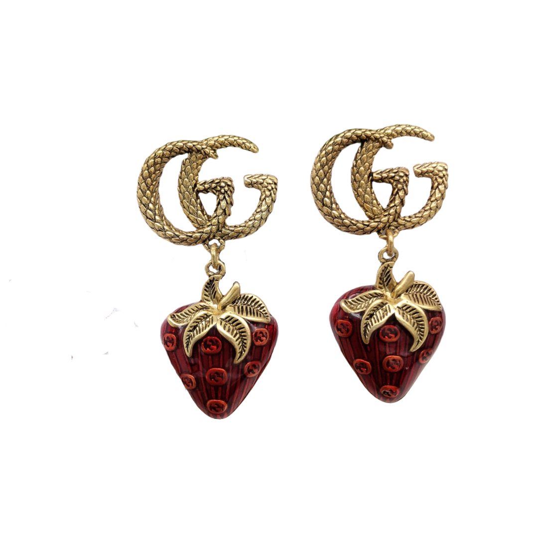 GGE031 GG strawberry earrings - ccjewelryacc